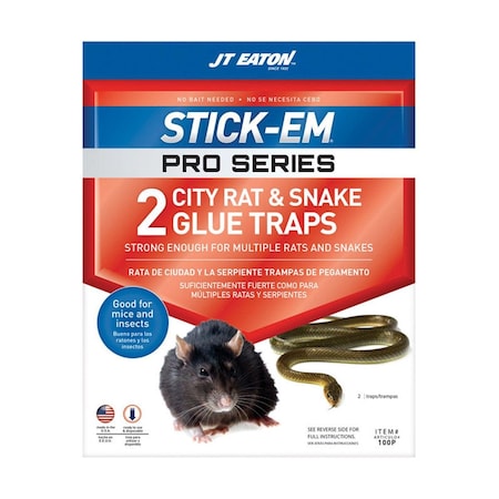 Jt Eaton Stick-Em Pro Series Small Glue Animal Trap for City Rats w/ Snakes, 6PK JT4907
